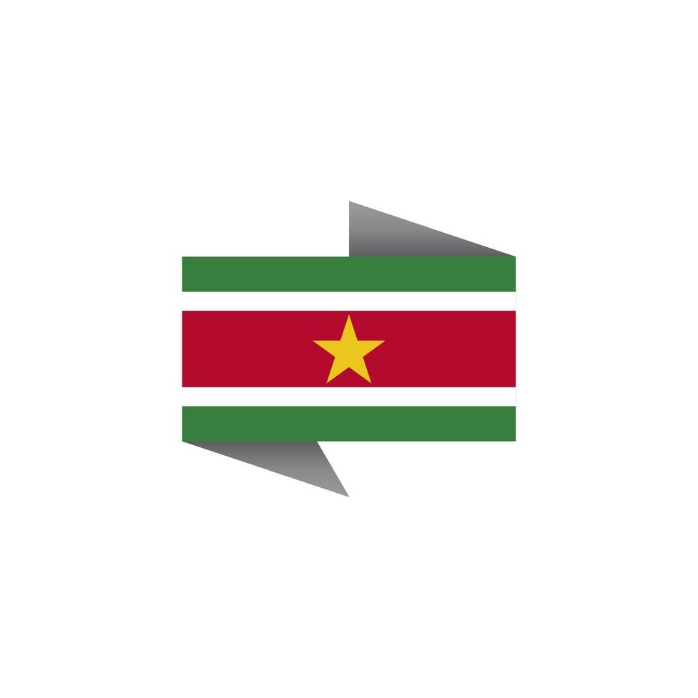 illustratie van Suriname vlag sjabloon vector