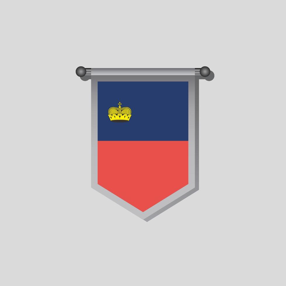 illustratie van Liechtenstein vlag sjabloon vector