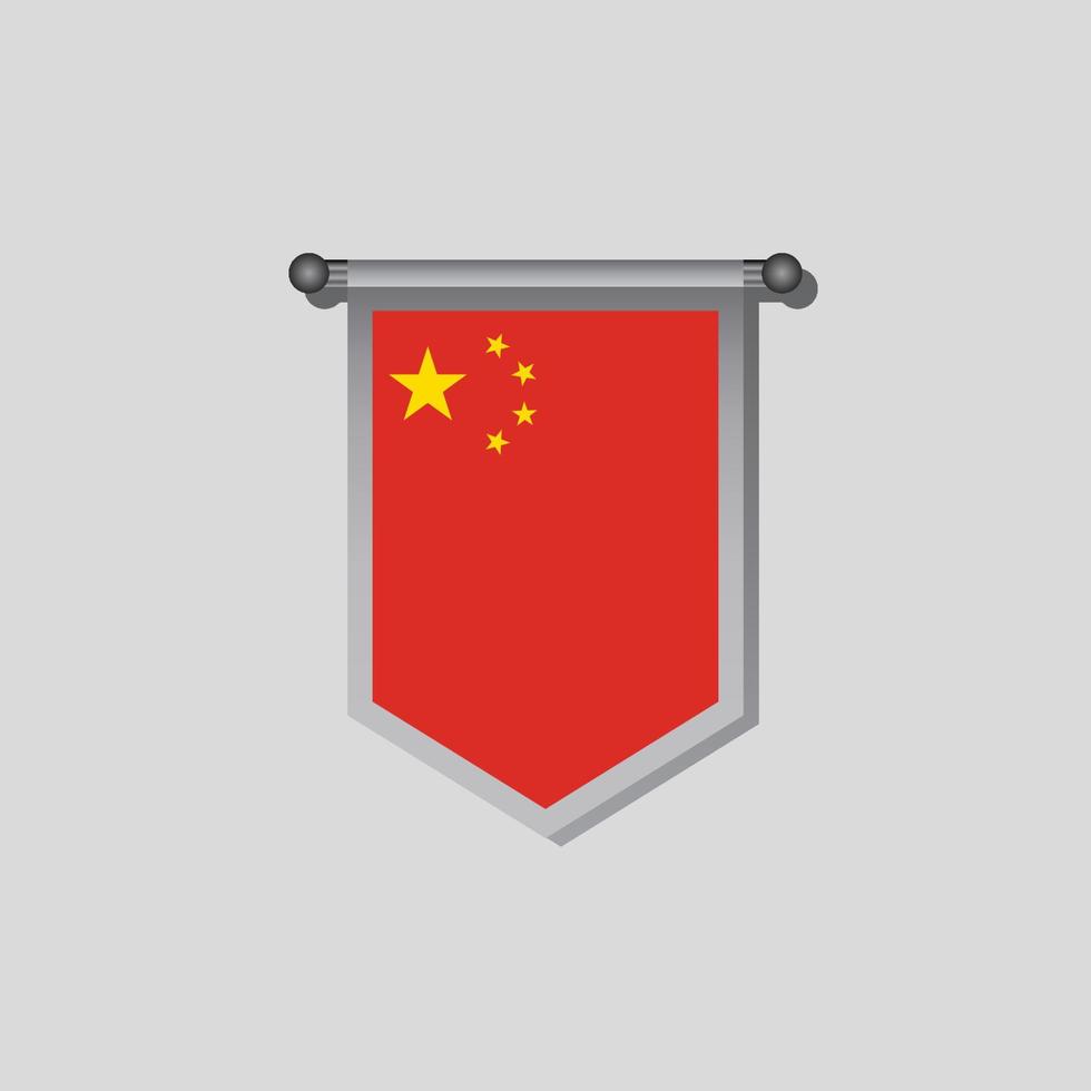 illustratie van China vlag sjabloon vector