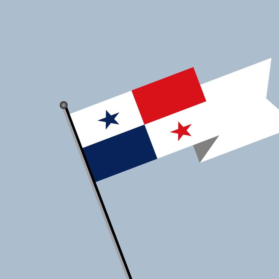 illustratie van Panama vlag sjabloon vector