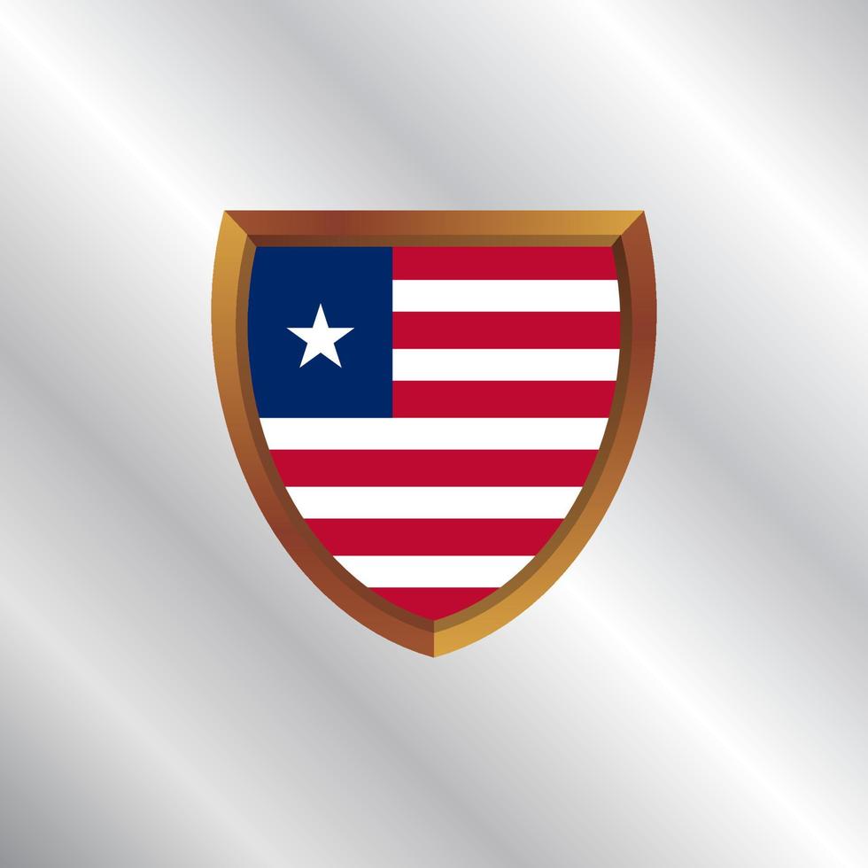 illustratie van Liberia vlag sjabloon vector