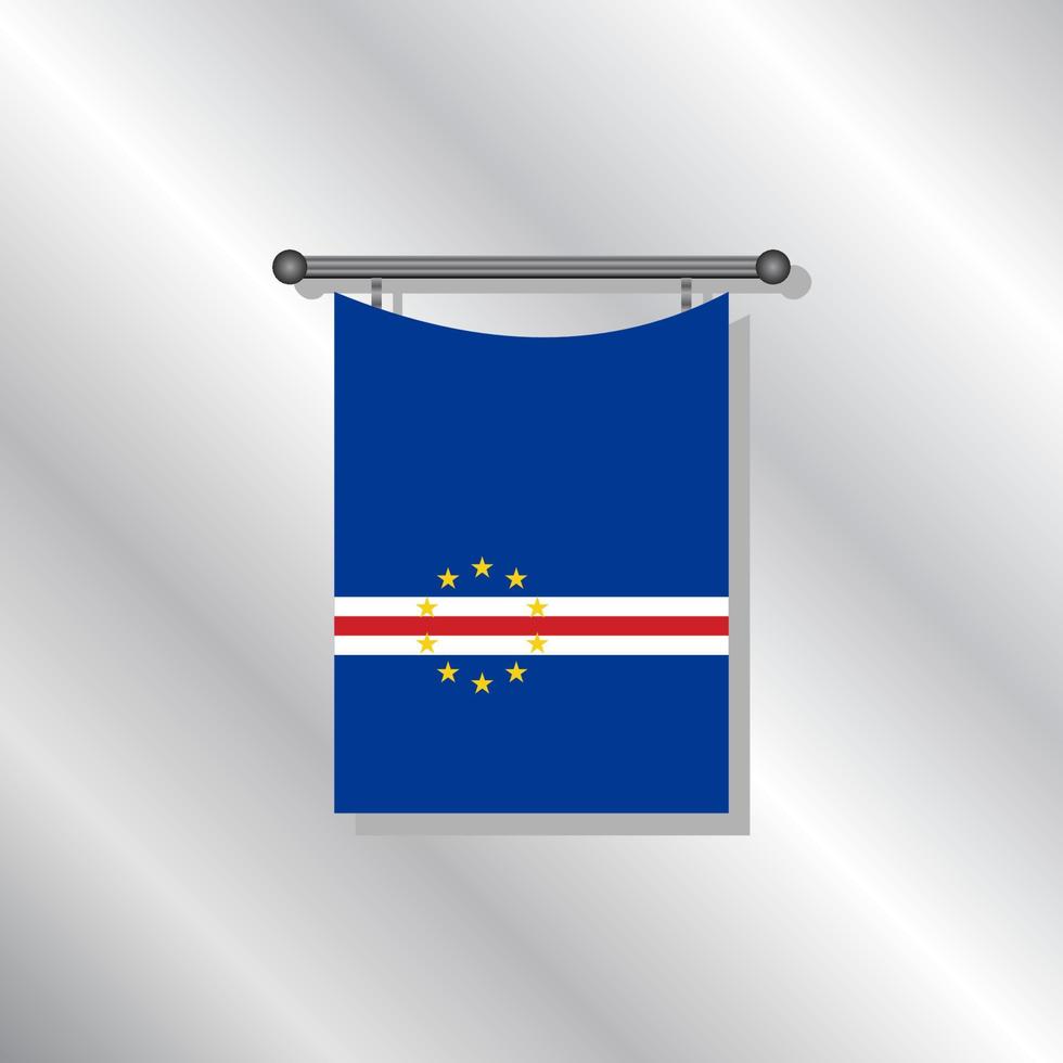 illustratie van kaap verde vlag sjabloon vector