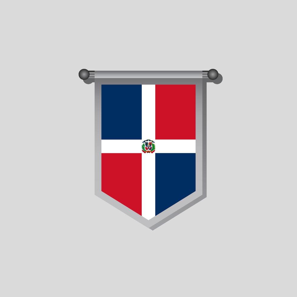 illustratie van dominicaans republiek vlag sjabloon vector