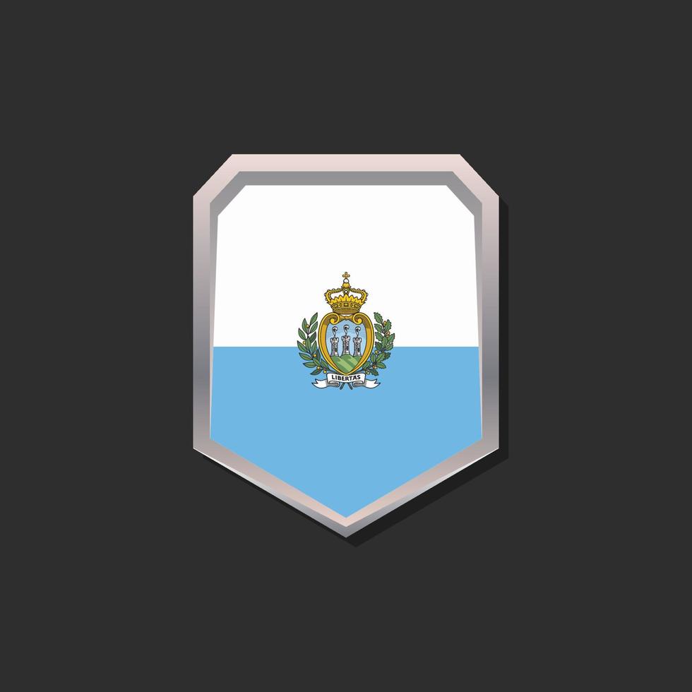 illustratie van san marino vlag sjabloon vector