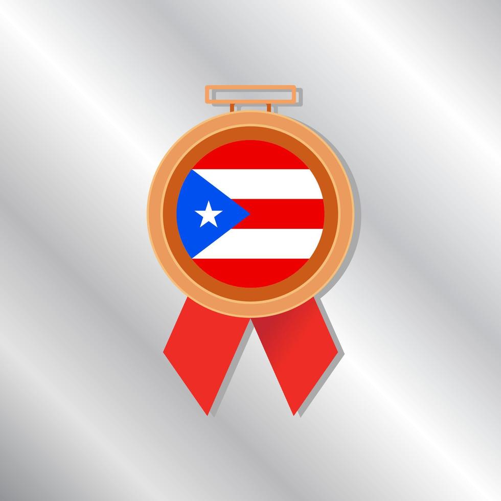 illustratie van puerto rico vlag sjabloon vector