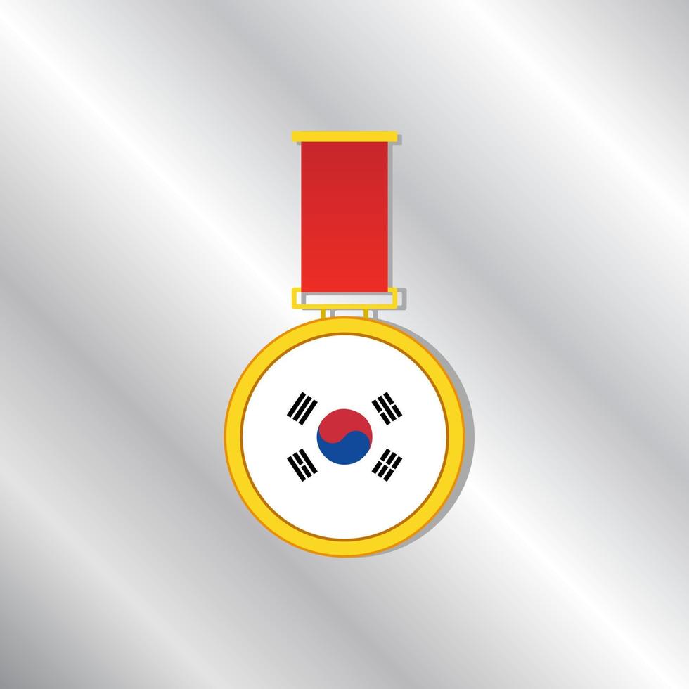 illustratie van zuiden Korea vlag sjabloon vector