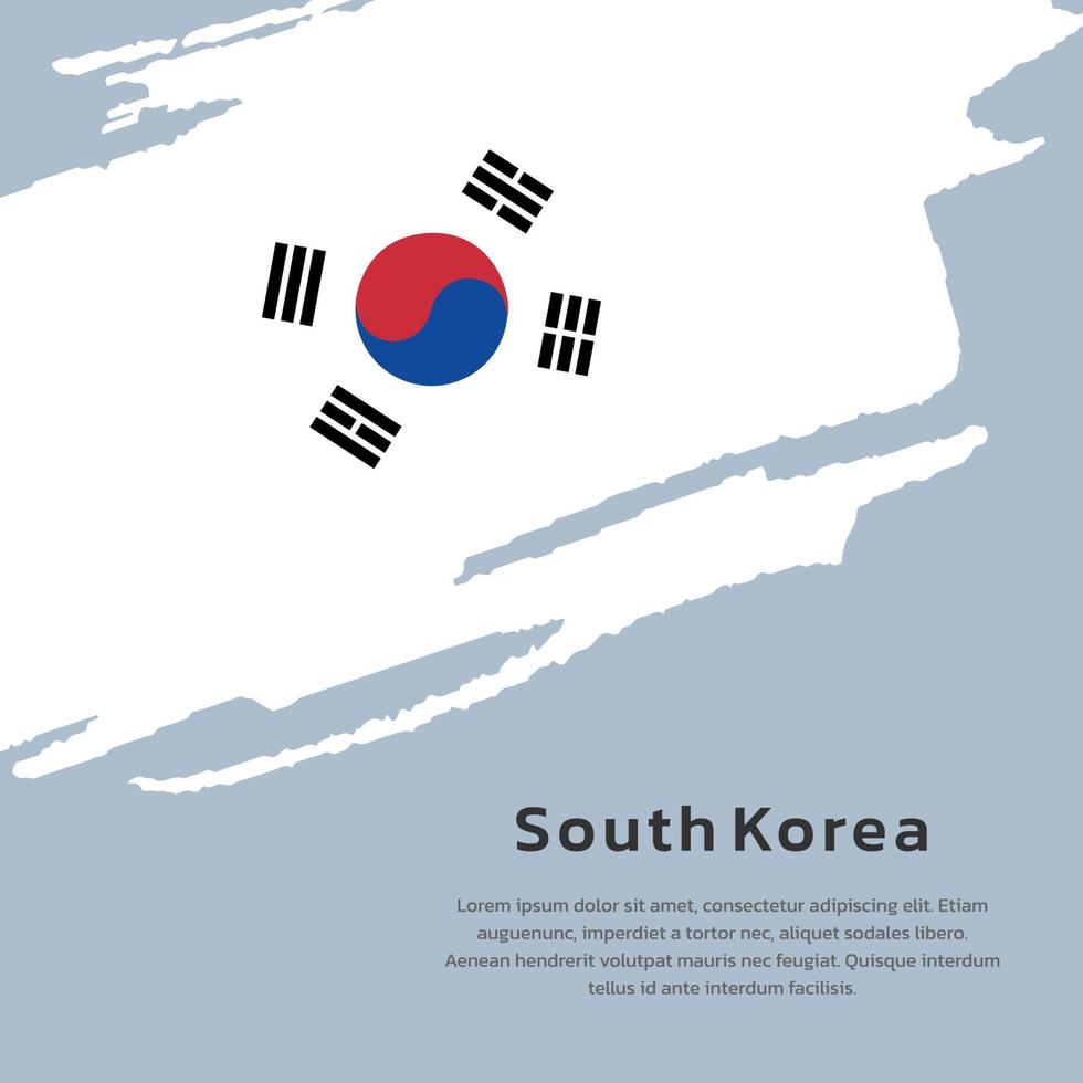 illustratie van zuiden Korea vlag sjabloon vector