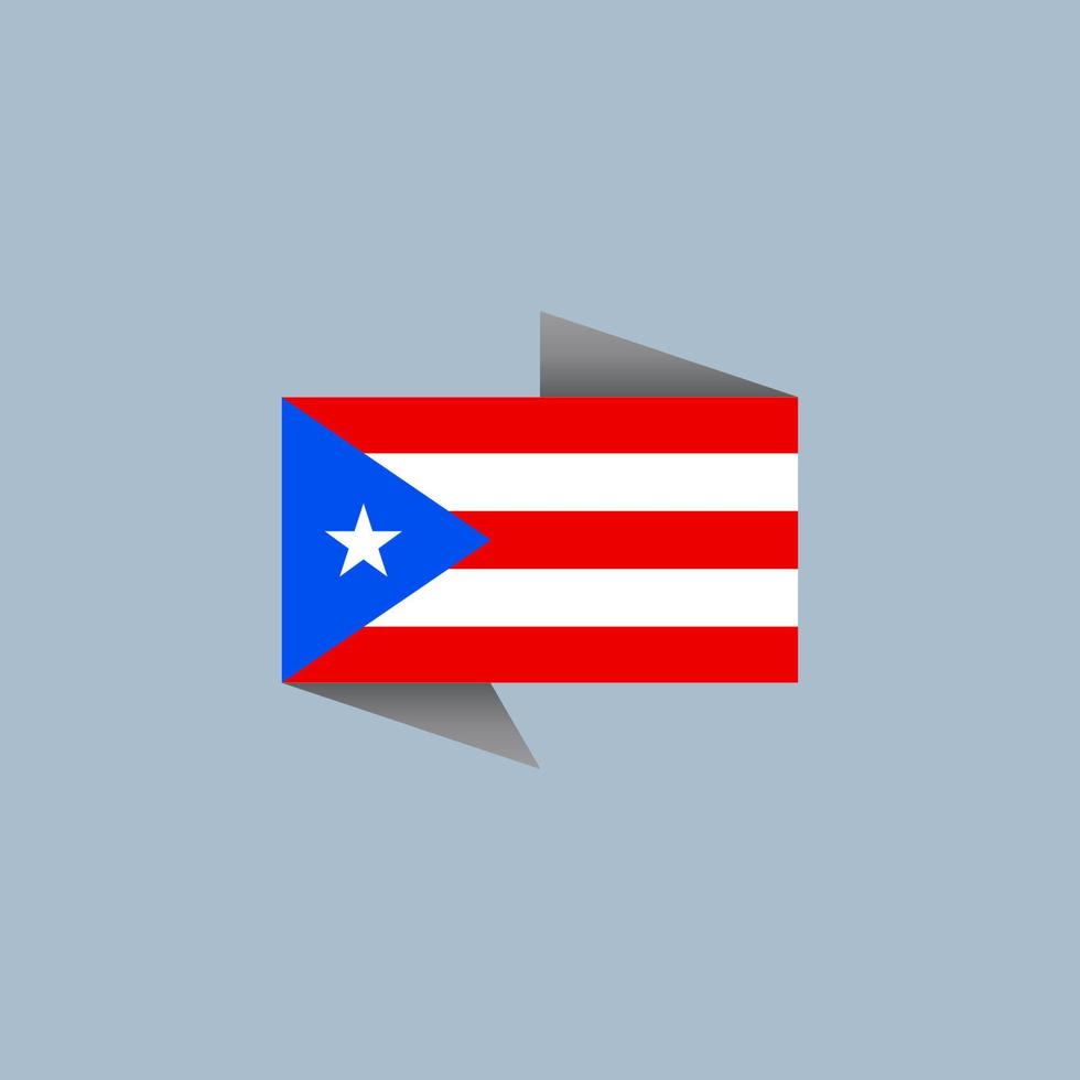 illustratie van puerto rico vlag sjabloon vector