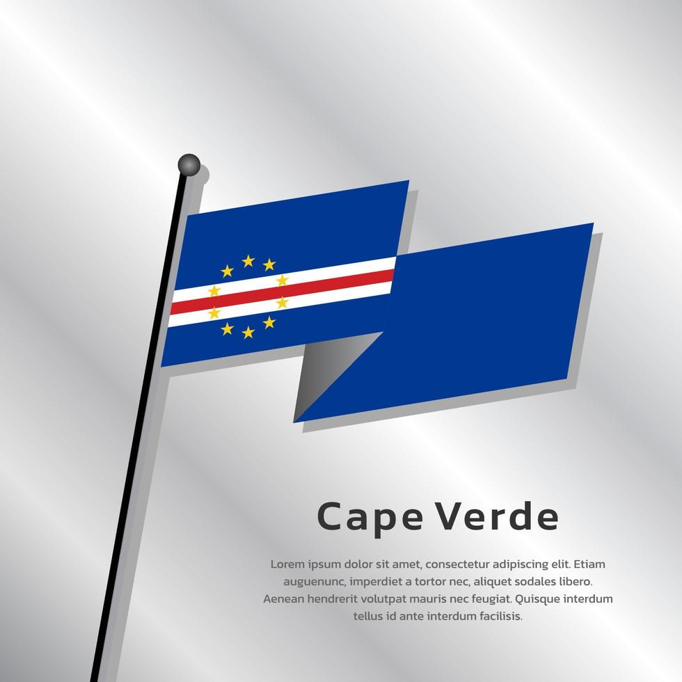 illustratie van kaap verde vlag sjabloon vector