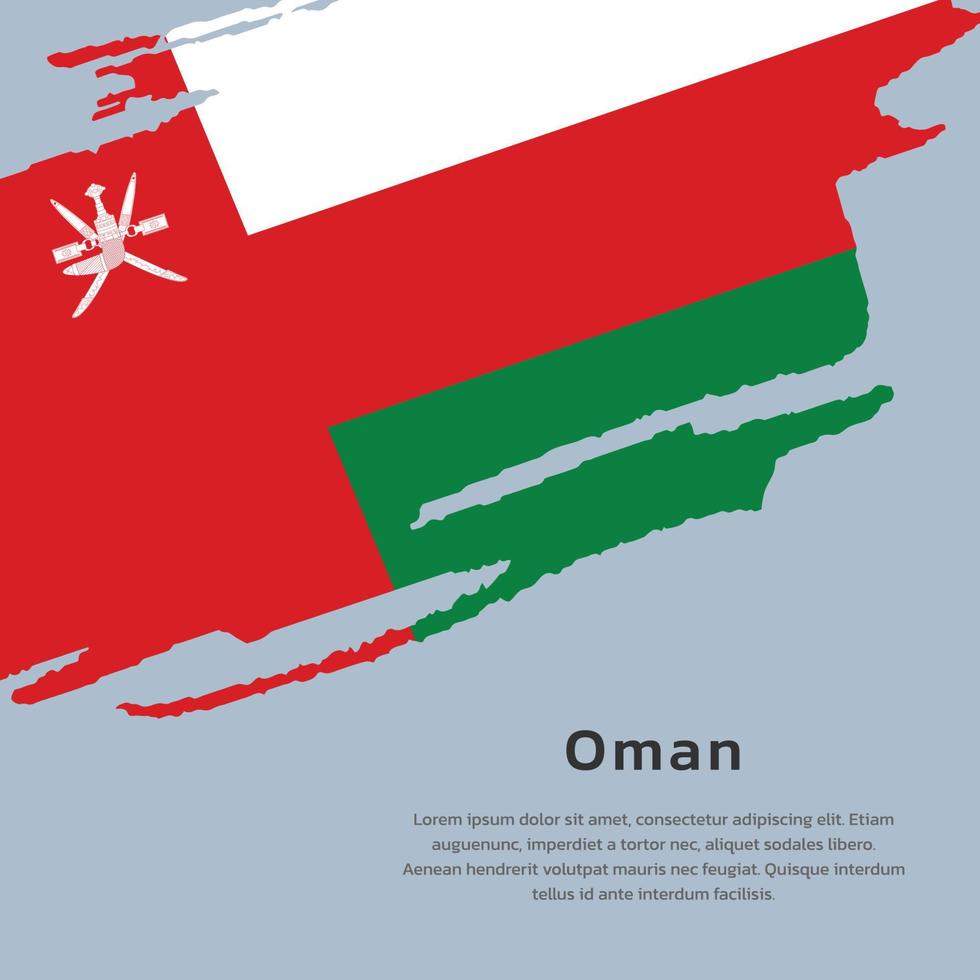 illustratie van Oman vlag sjabloon vector