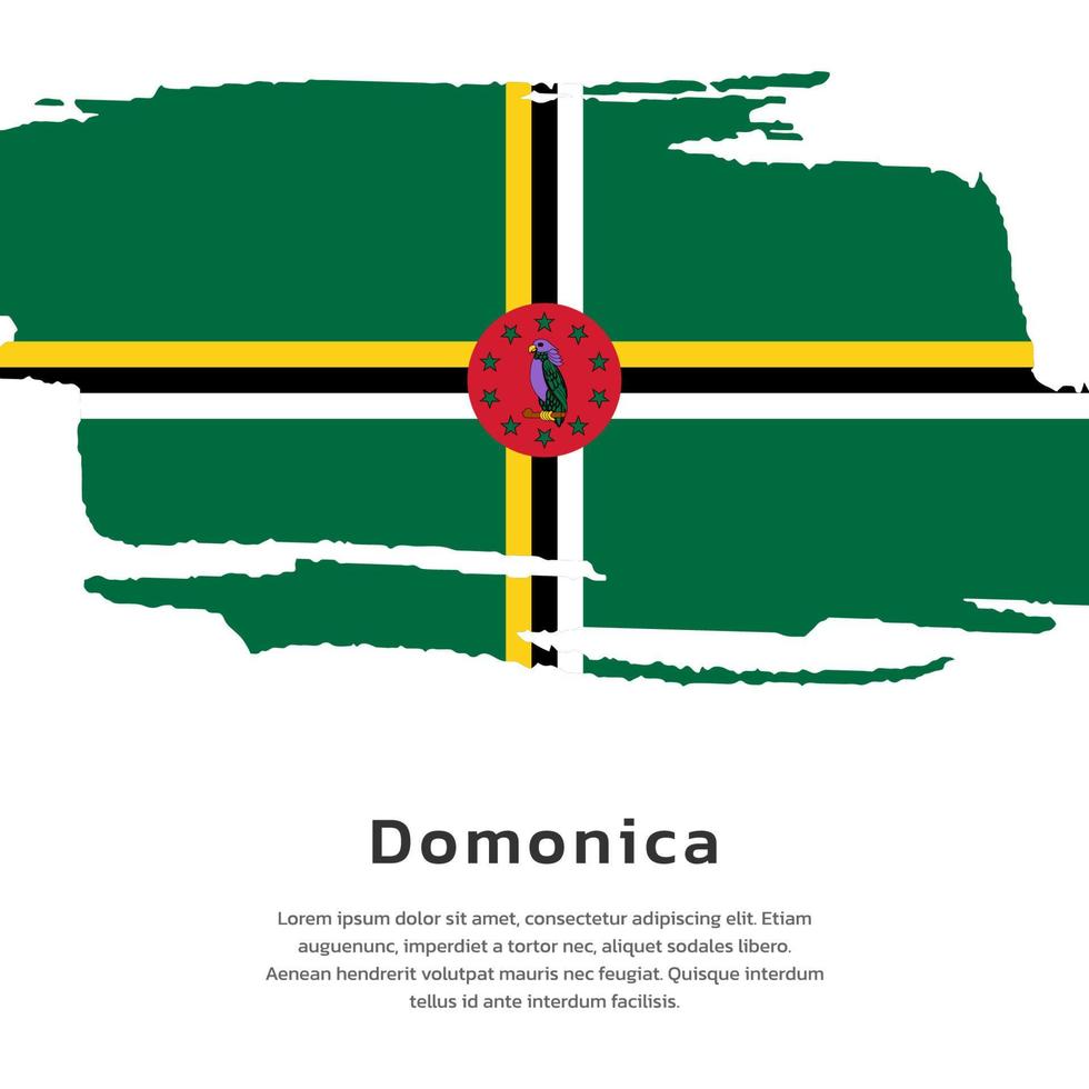 illustratie van domonica vlag sjabloon vector