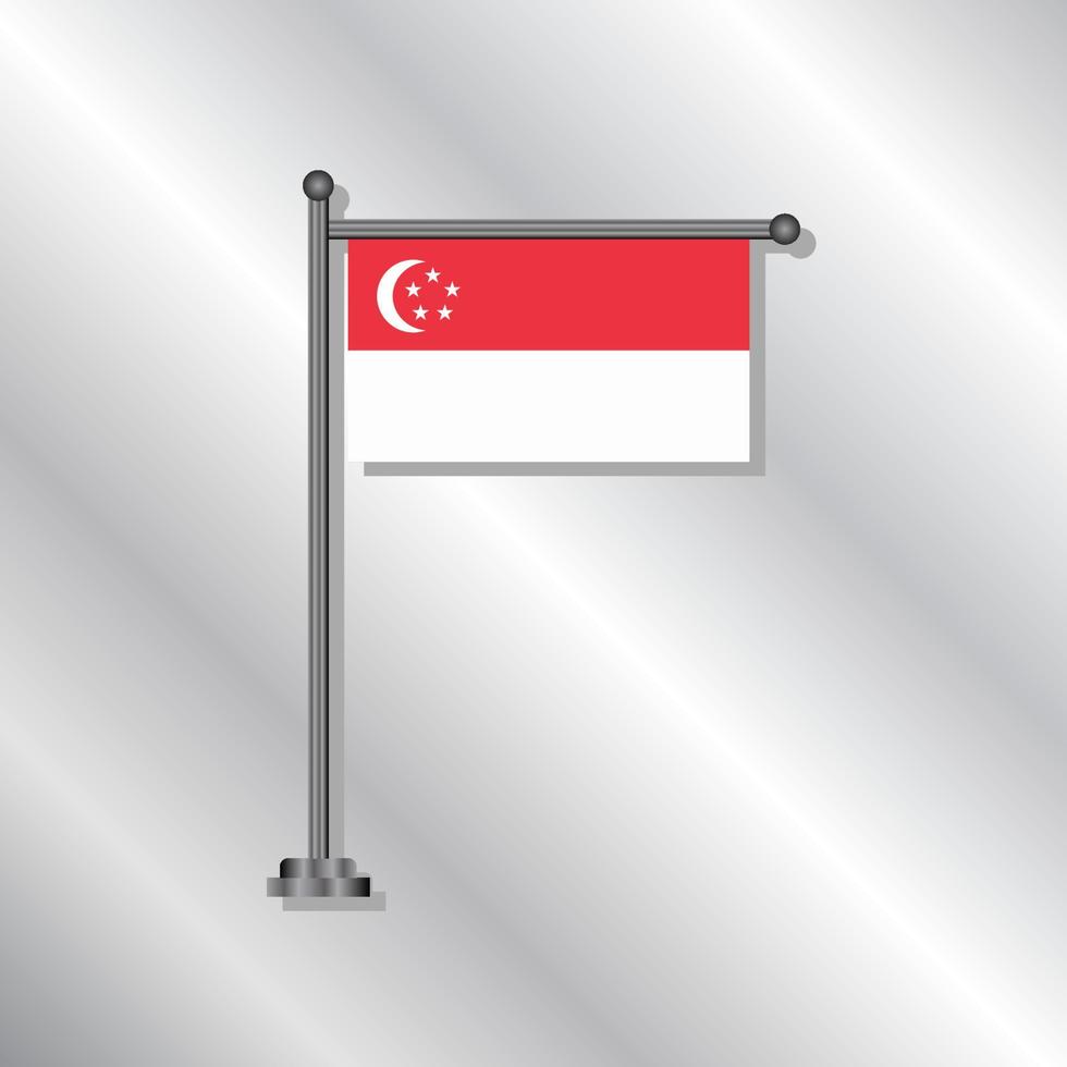 illustratie van Singapore vlag sjabloon vector