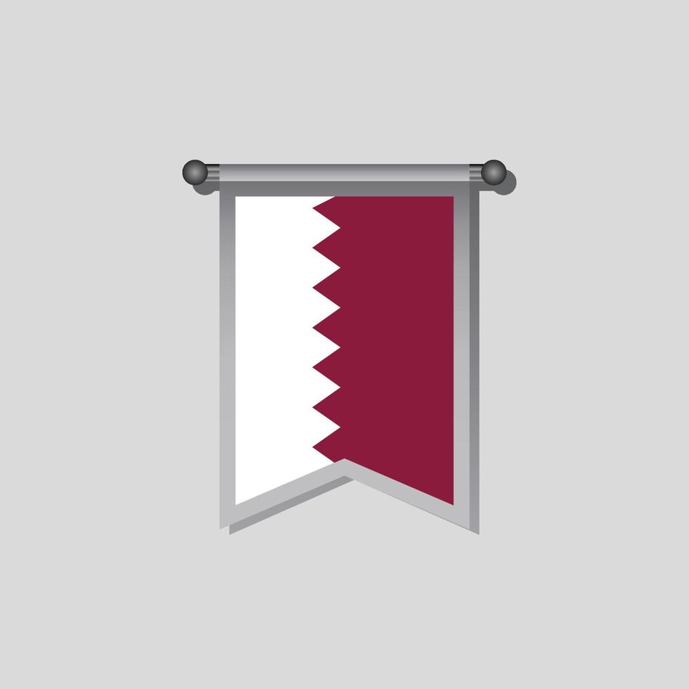 illustratie van qatar vlag sjabloon vector