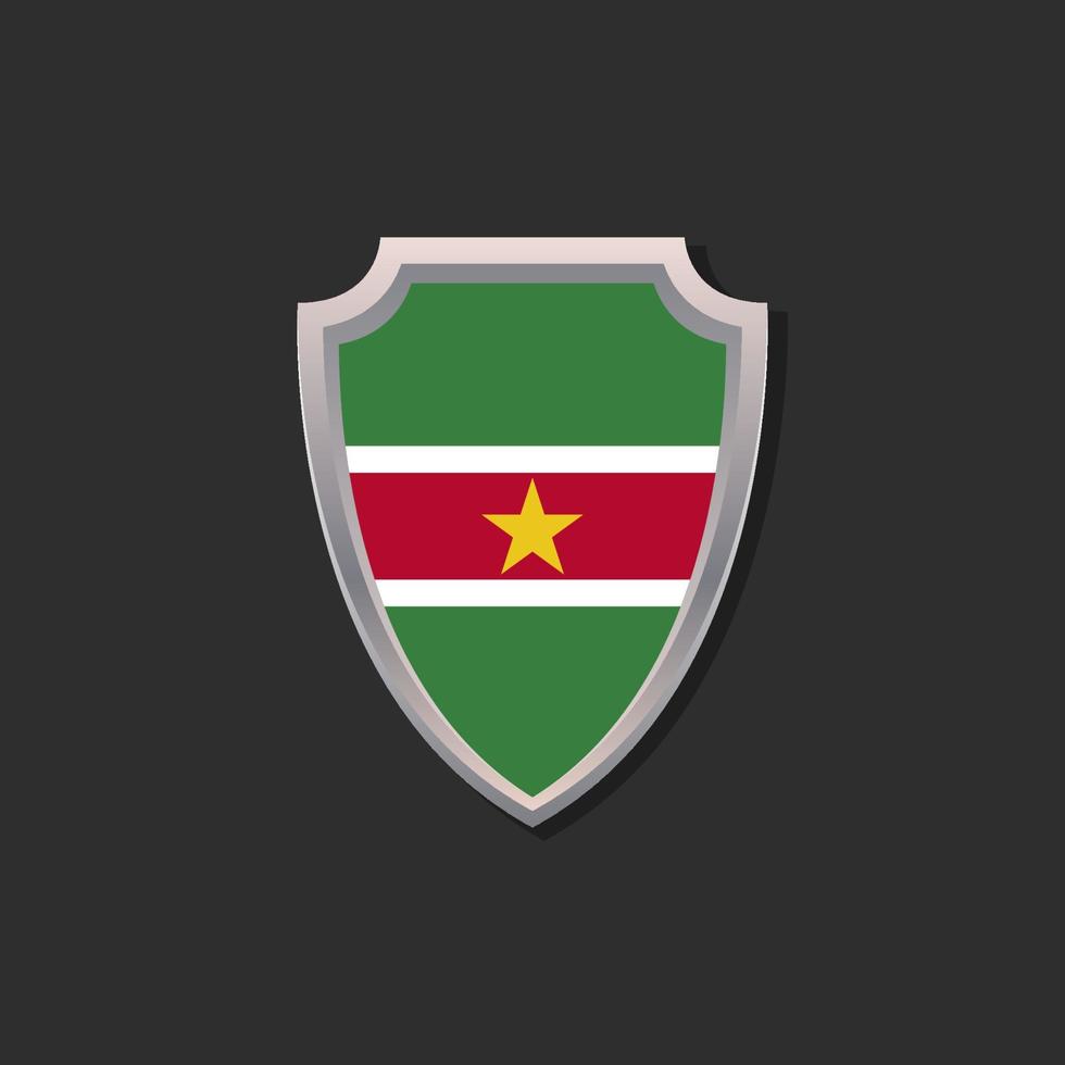 illustratie van Suriname vlag sjabloon vector