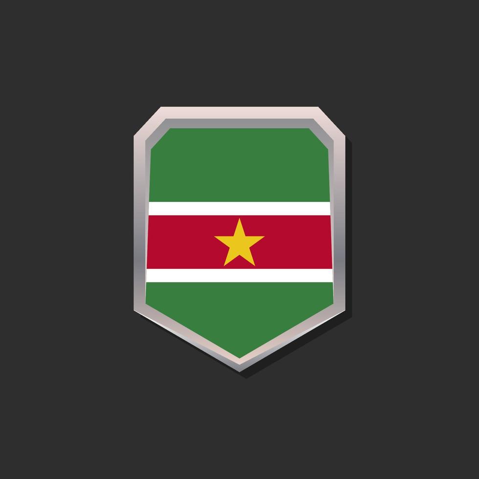 illustratie van Suriname vlag sjabloon vector