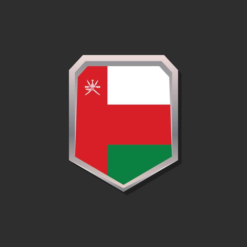 illustratie van Oman vlag sjabloon vector