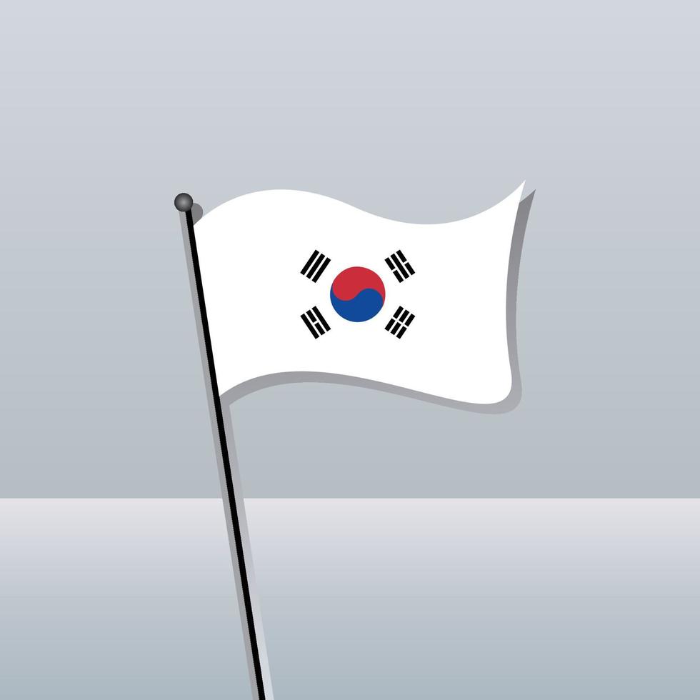 illustratie van zuiden Korea vlag sjabloon vector