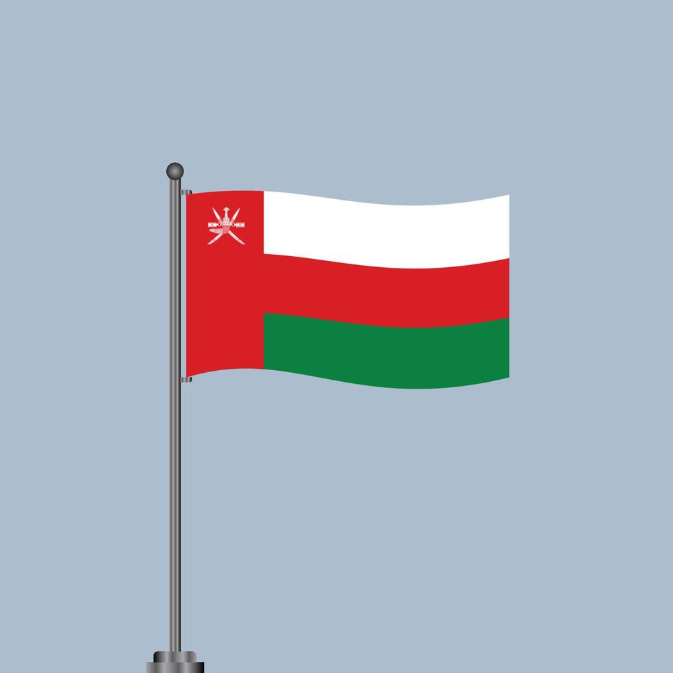 illustratie van Oman vlag sjabloon vector