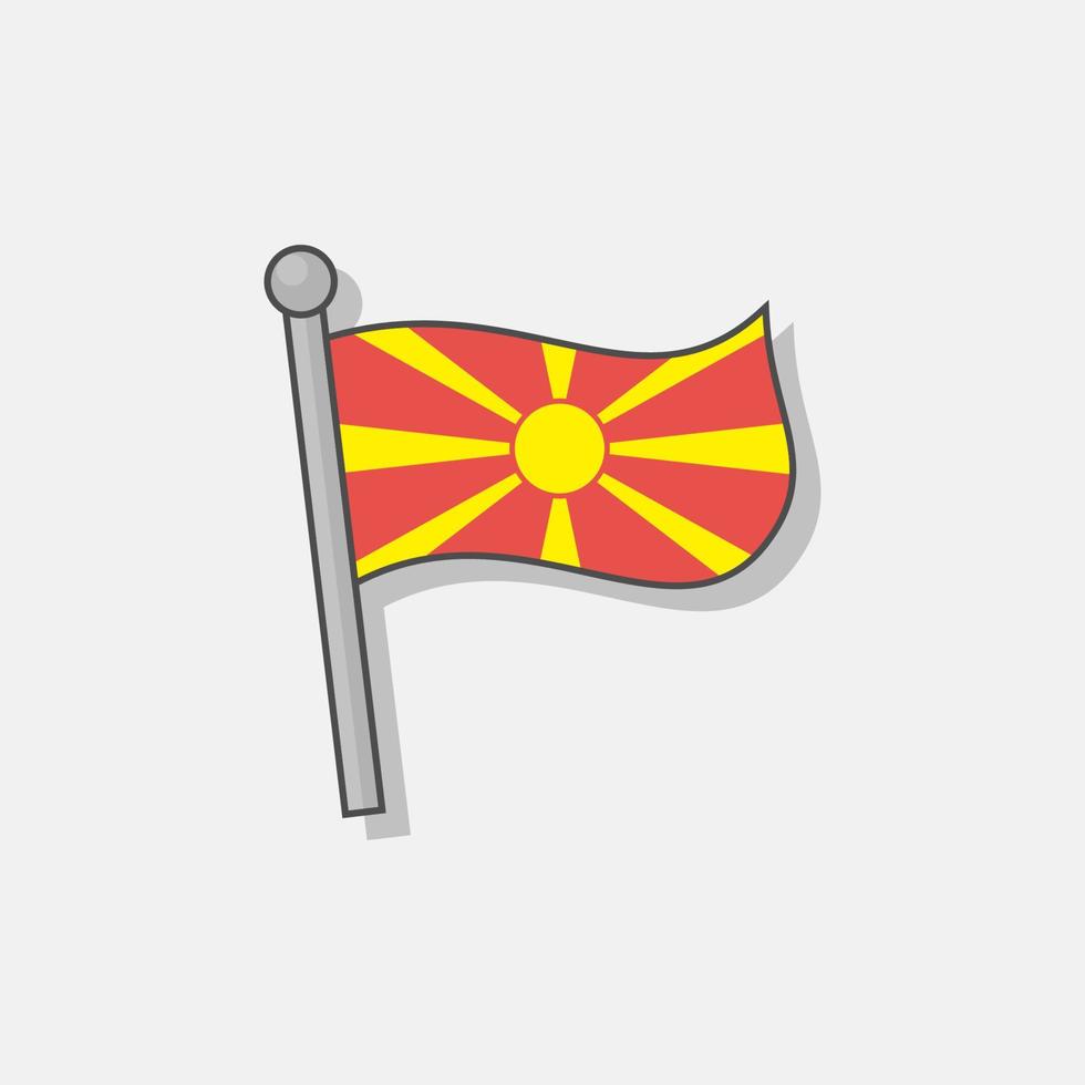 illustratie van Macedonië vlag sjabloon vector