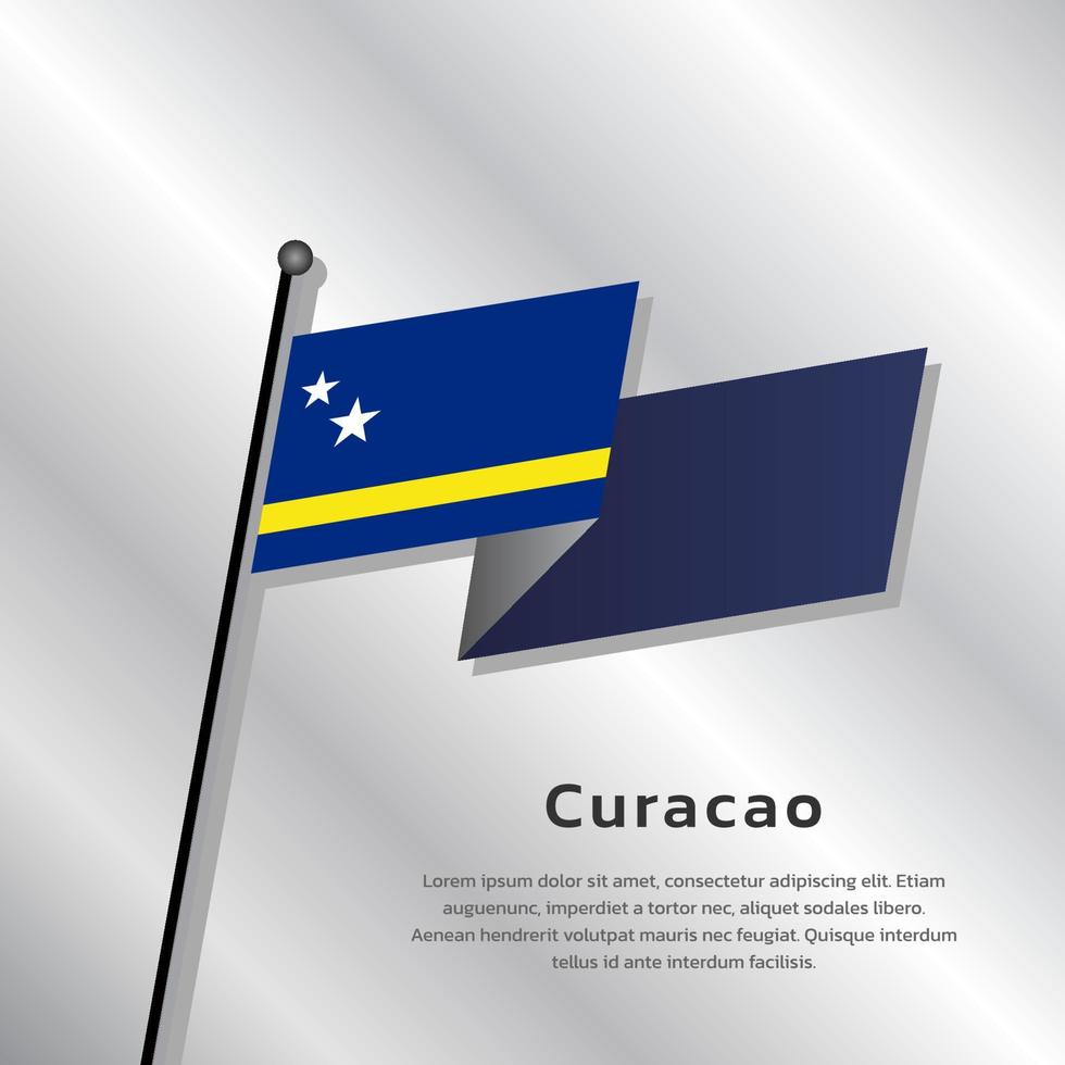 illustratie van Curacao vlag sjabloon vector