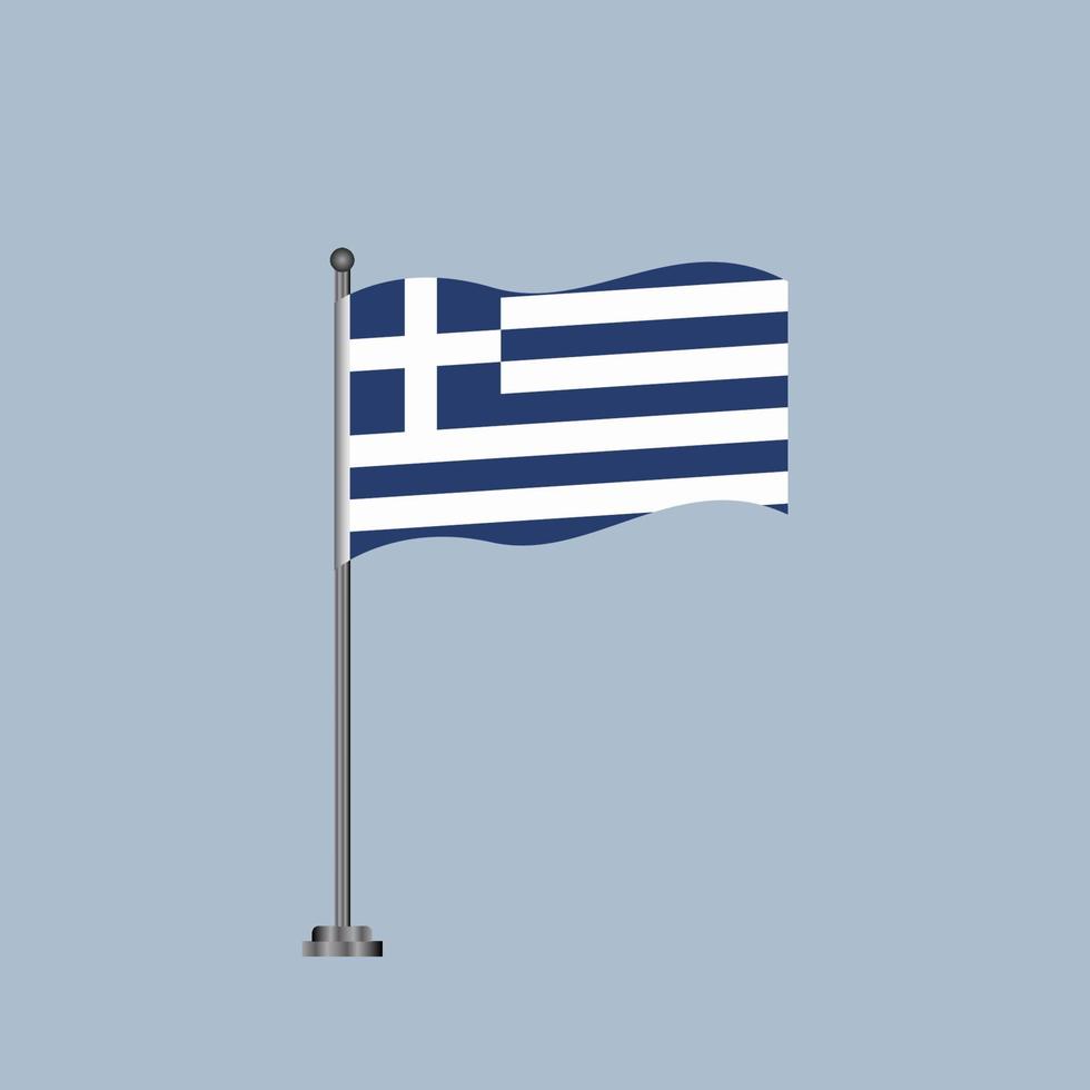 illustratie van Griekenland vlag sjabloon vector