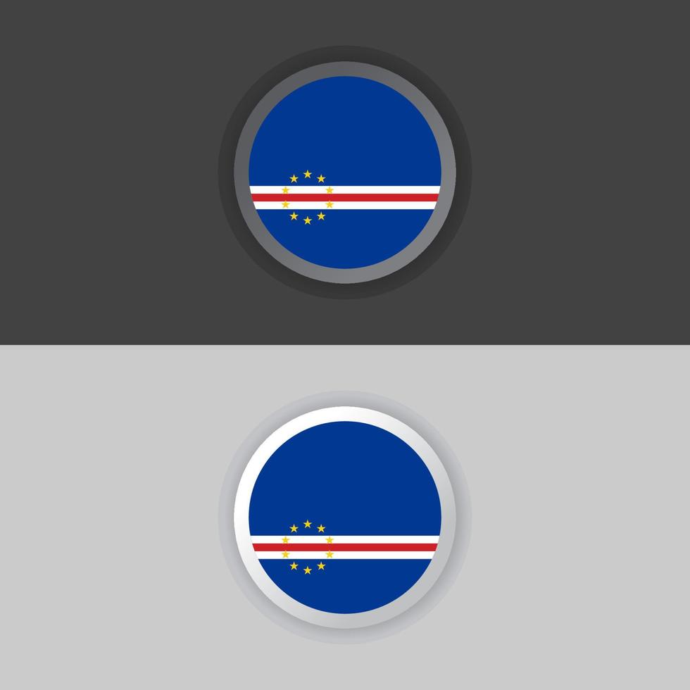 illustratie van kaap verde vlag sjabloon vector