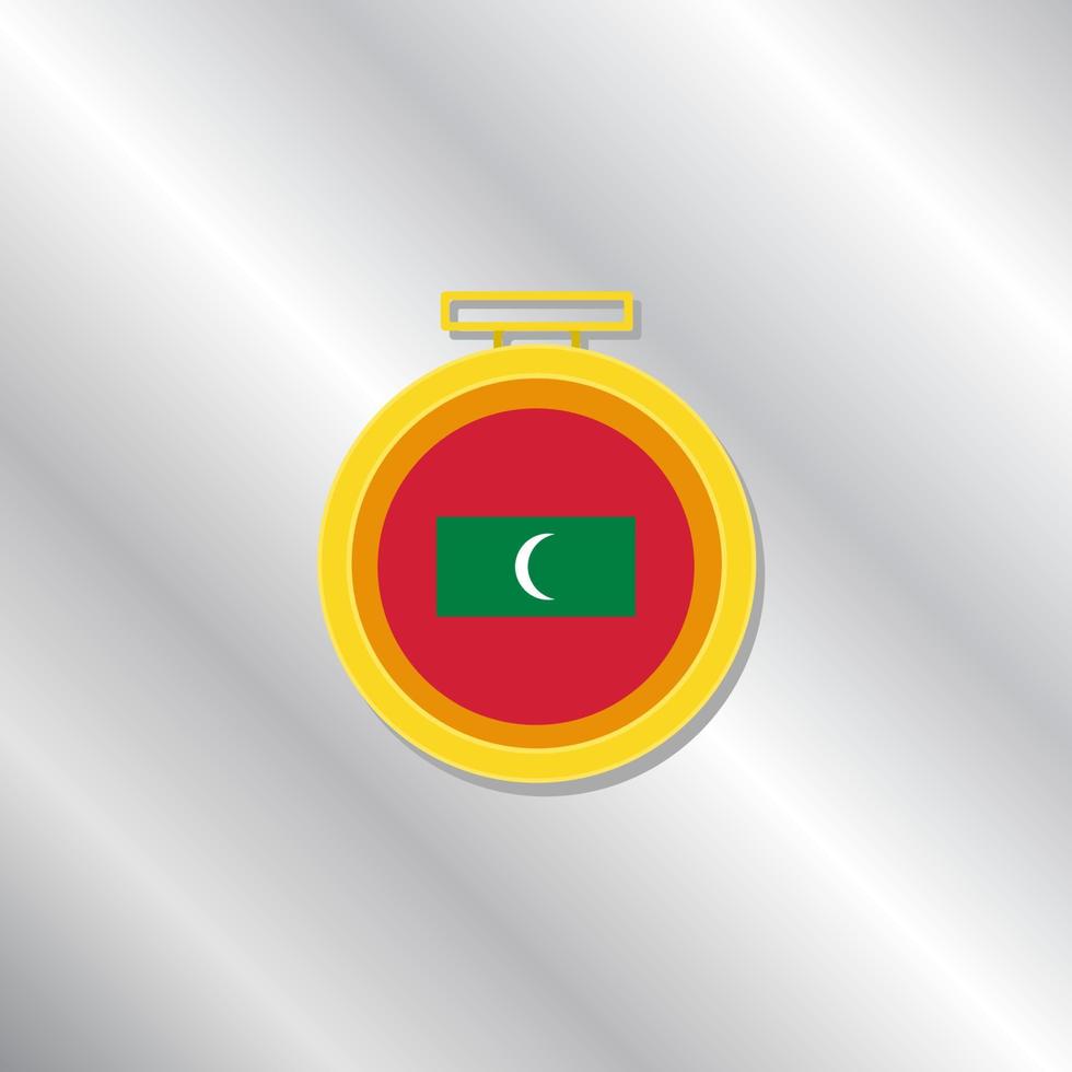 illustratie van Maldiven vlag sjabloon vector