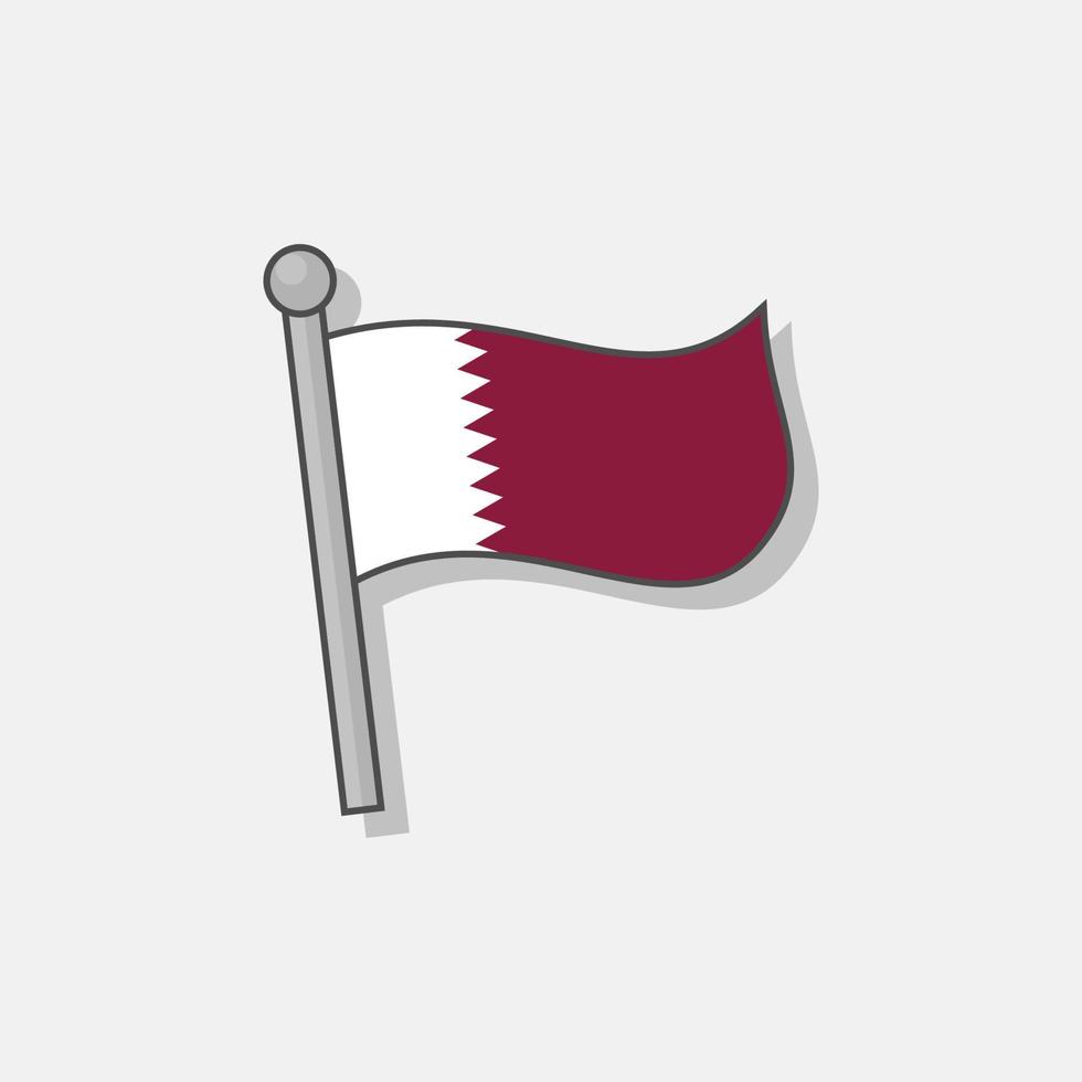 illustratie van qatar vlag sjabloon vector