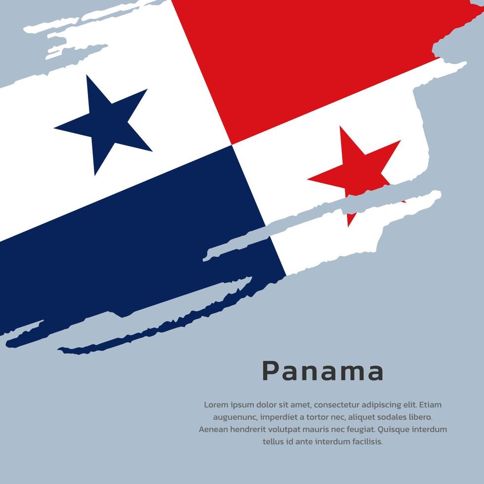 illustratie van Panama vlag sjabloon vector