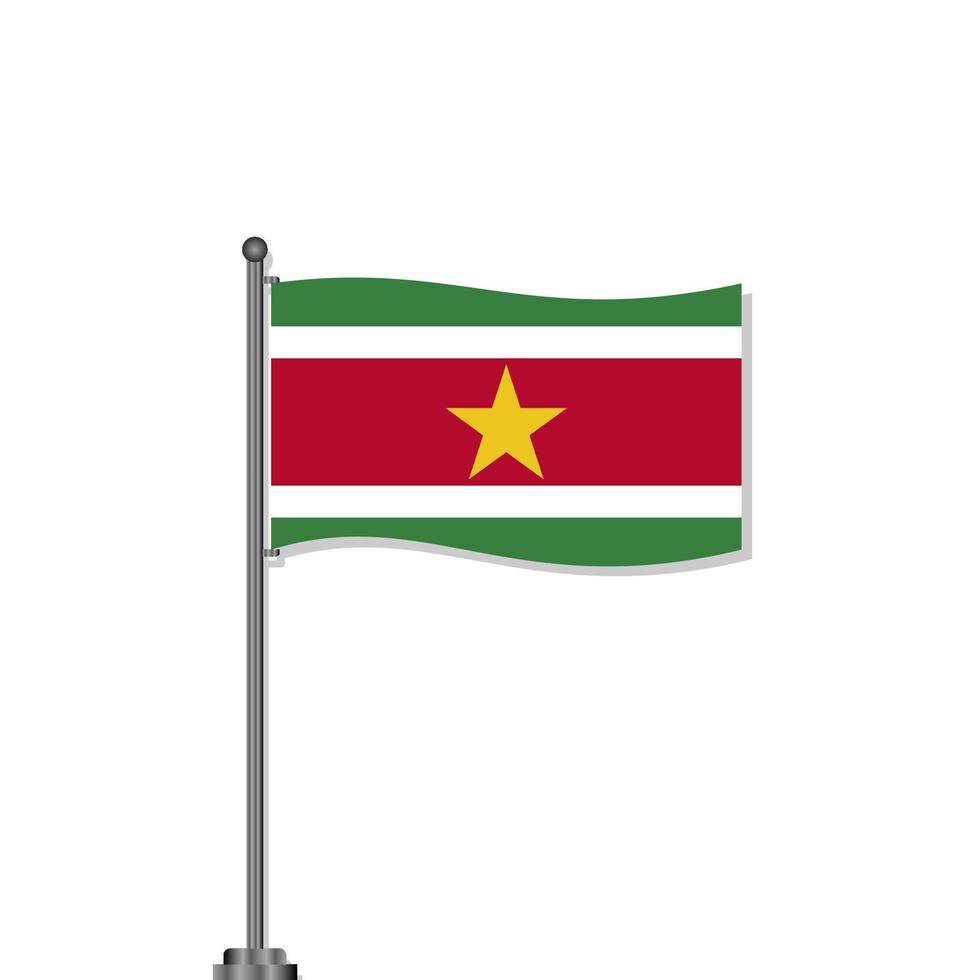 illustratie van Suriname vlag sjabloon vector