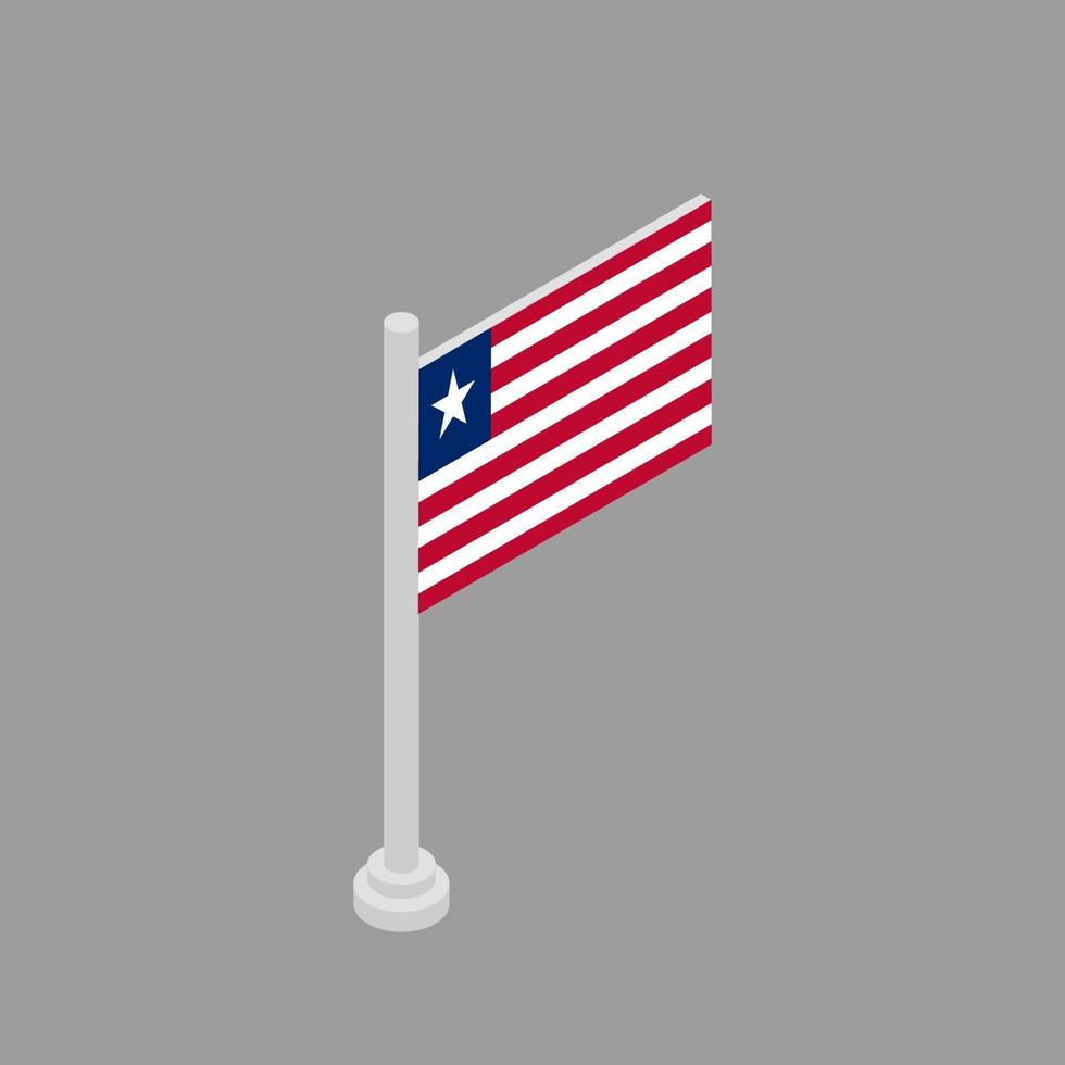 illustratie van Liberia vlag sjabloon vector