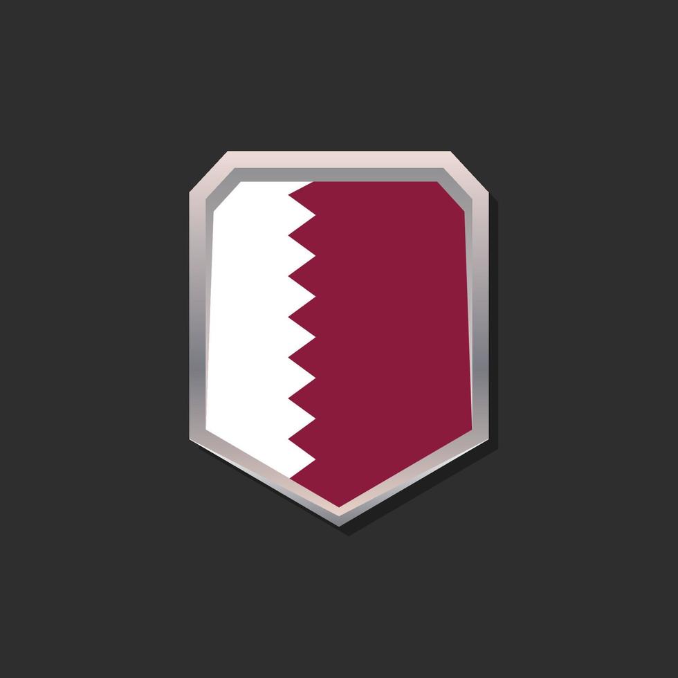 illustratie van qatar vlag sjabloon vector