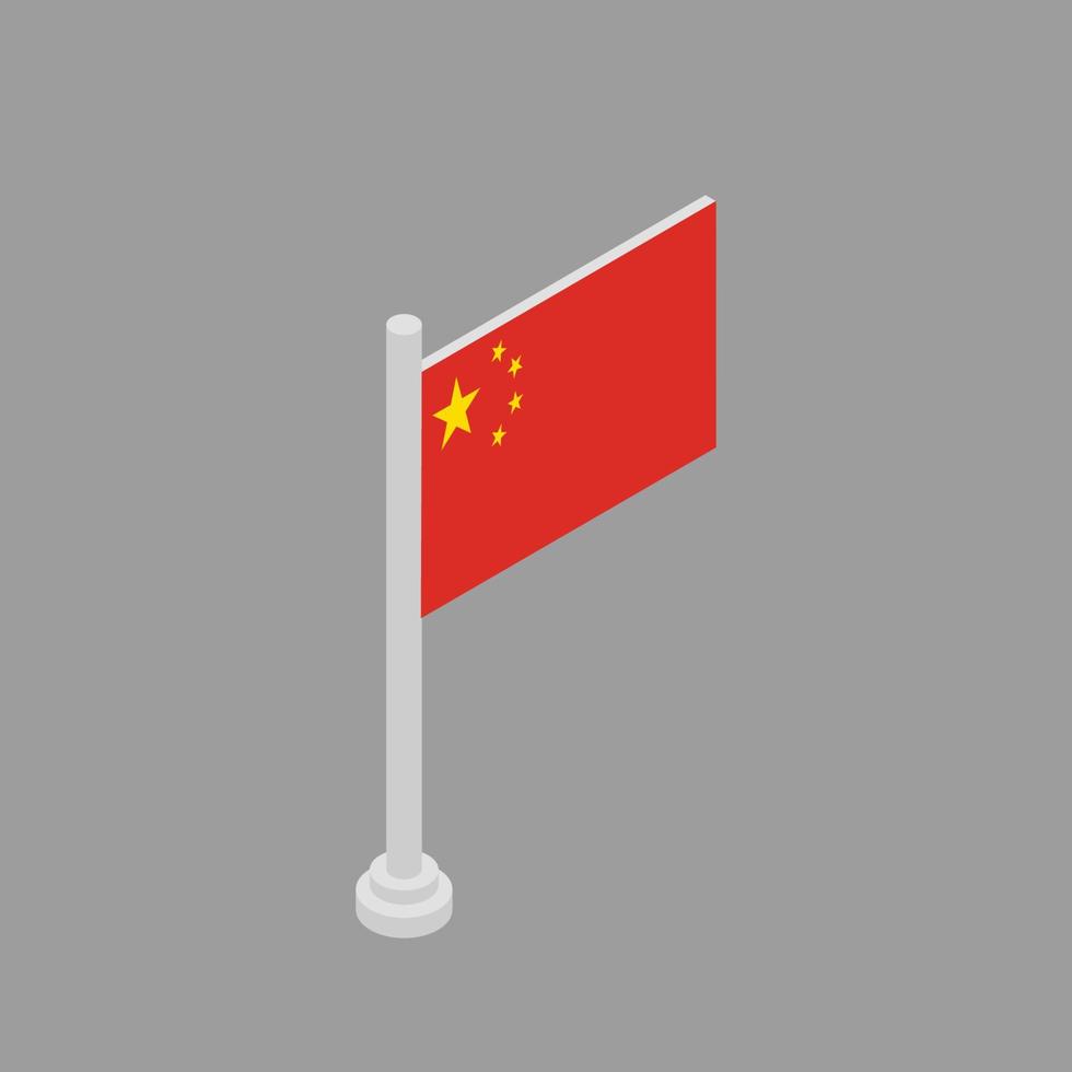 illustratie van China vlag sjabloon vector