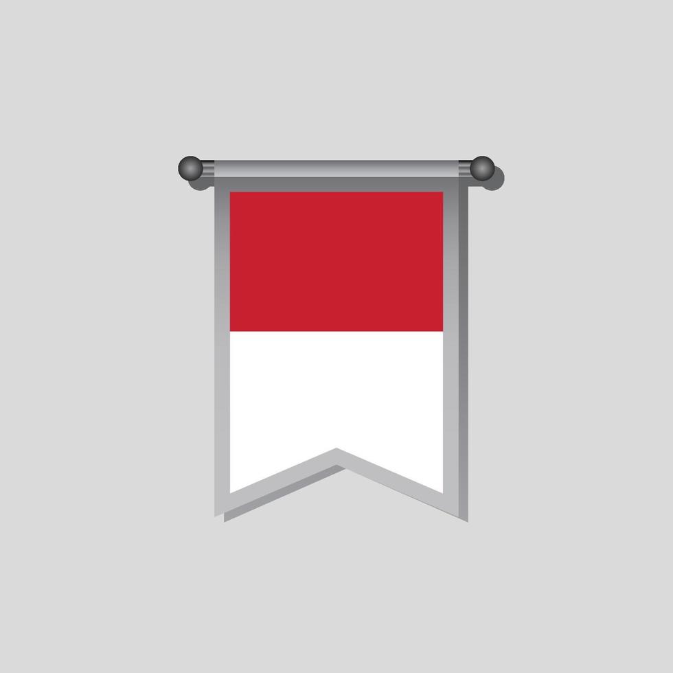 illustratie van Indonesië vlag sjabloon vector