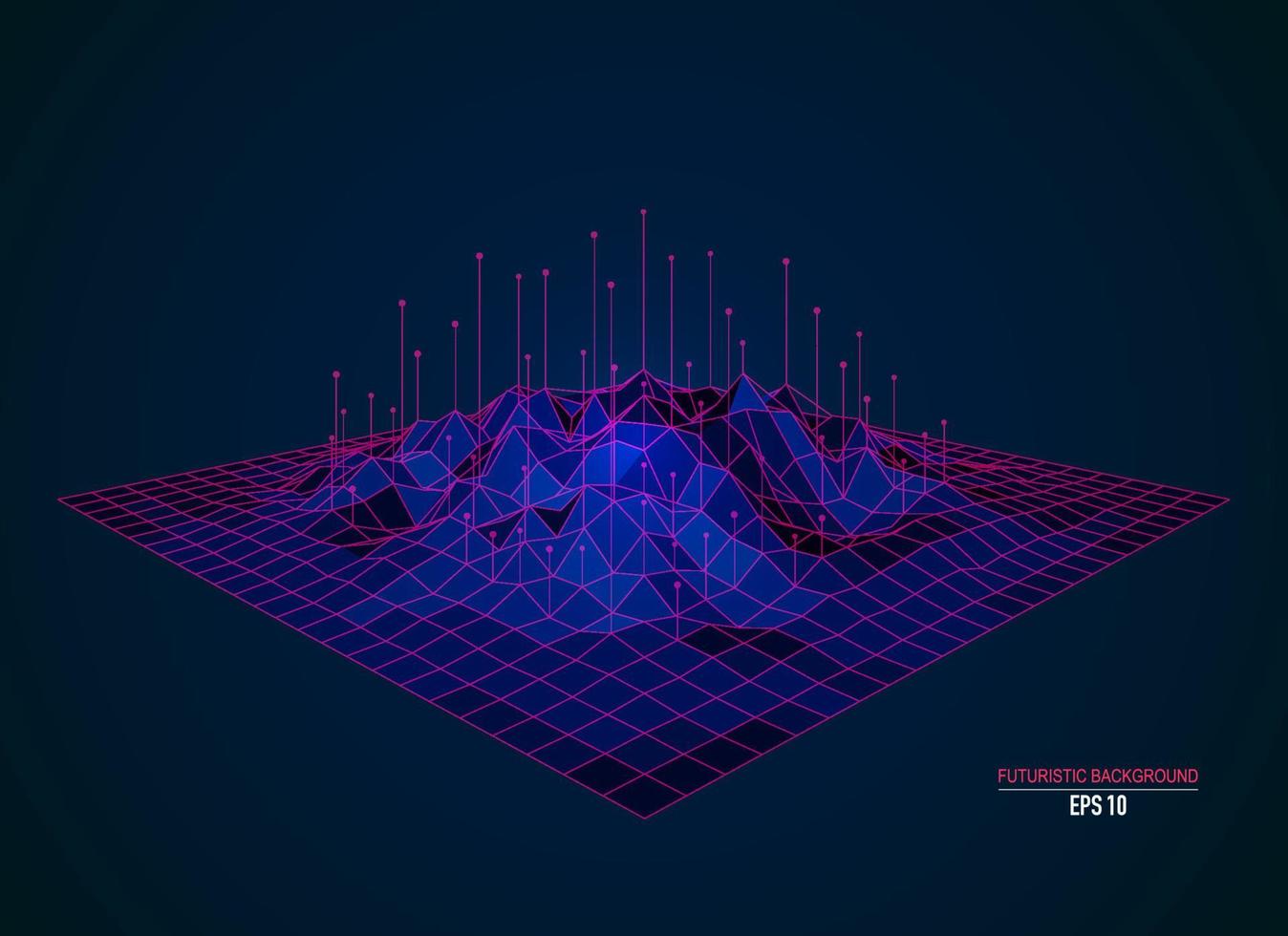 blauw terrein element vector