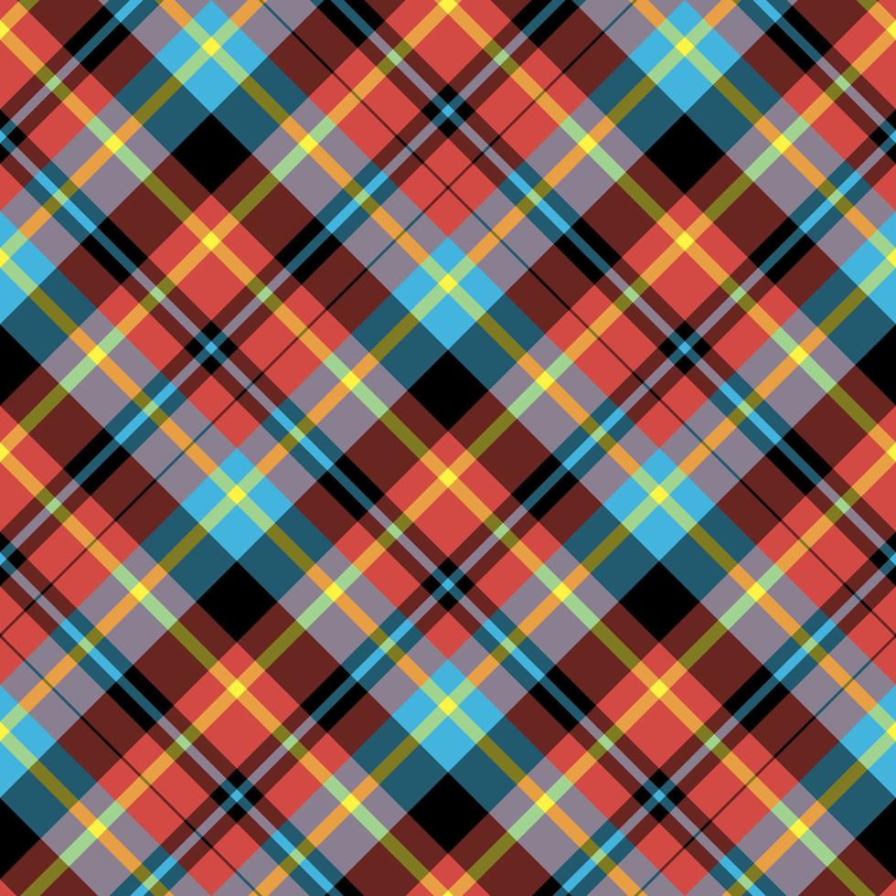 naadloos patroon in interessant helder rood, geel, zwart en blauw kleuren voor plaid, kleding stof, textiel, kleren, tafelkleed en andere dingen. vector afbeelding. 2