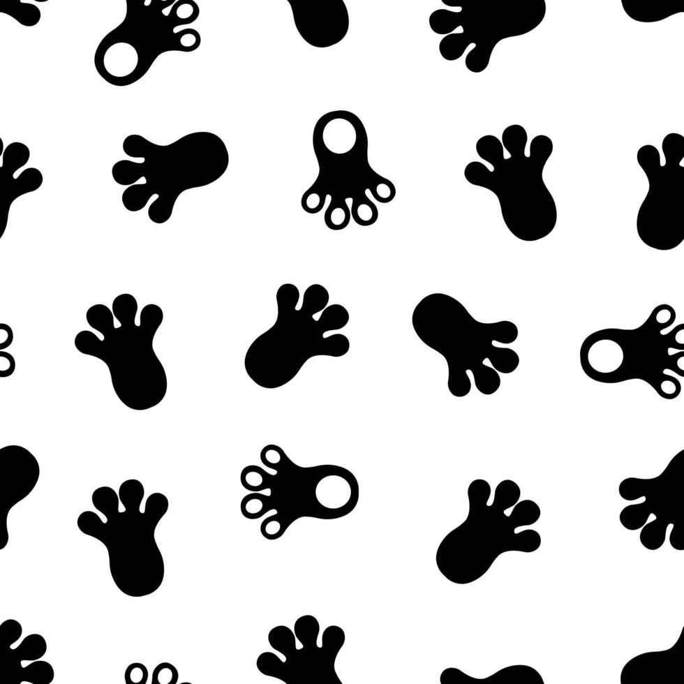 konijn voet prints naadloos patroon. dier sporen. vector minimalistisch achtergrond
