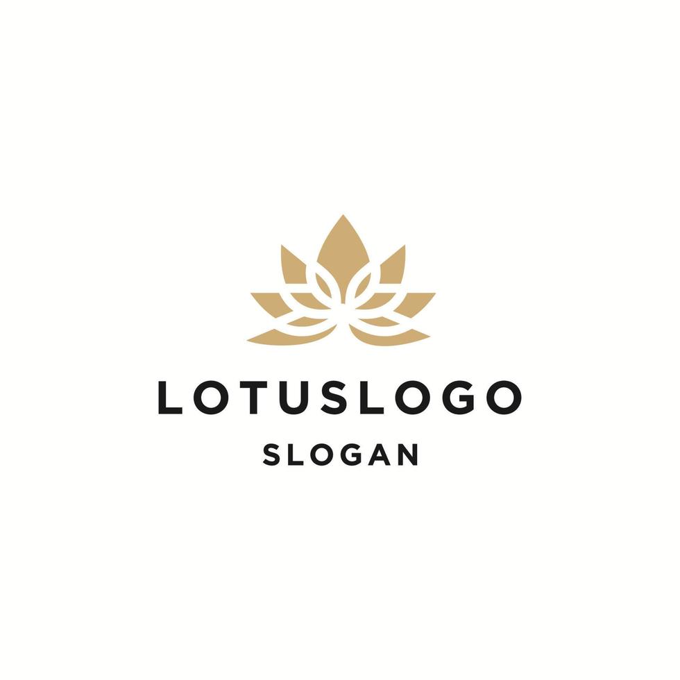 lotus logo pictogram platte ontwerpsjabloon vector