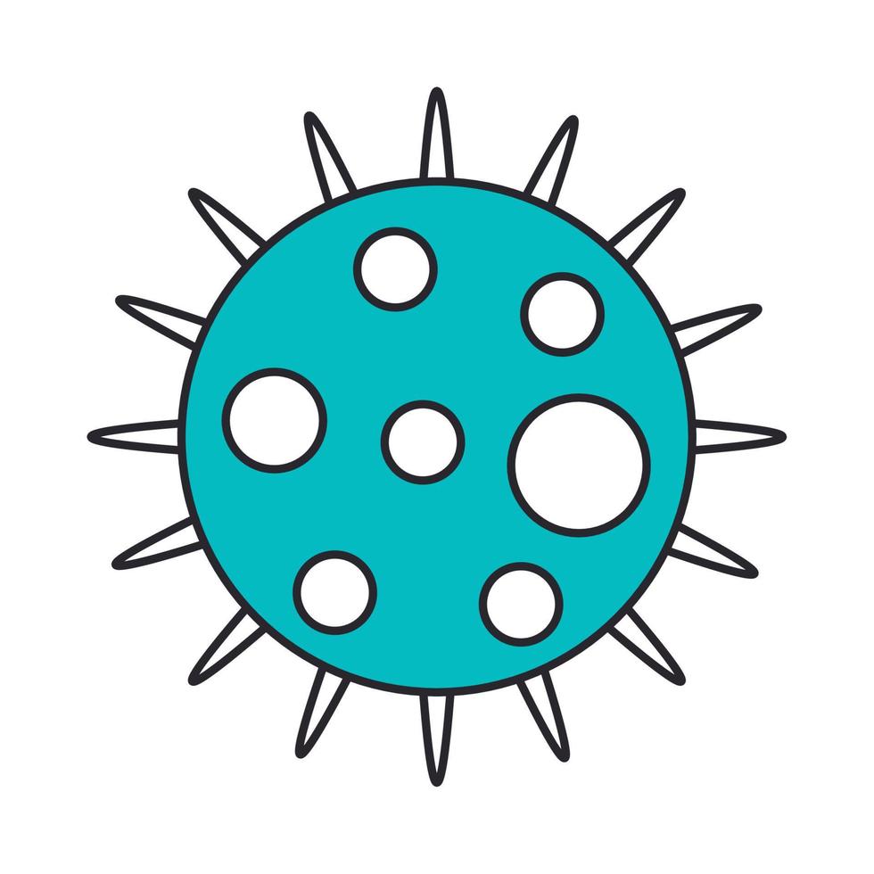 covid 19 coronavirus virus pathogeen, verspreiding het uitbreken ziekte pandemisch lijn en vullen stijl icoon vector