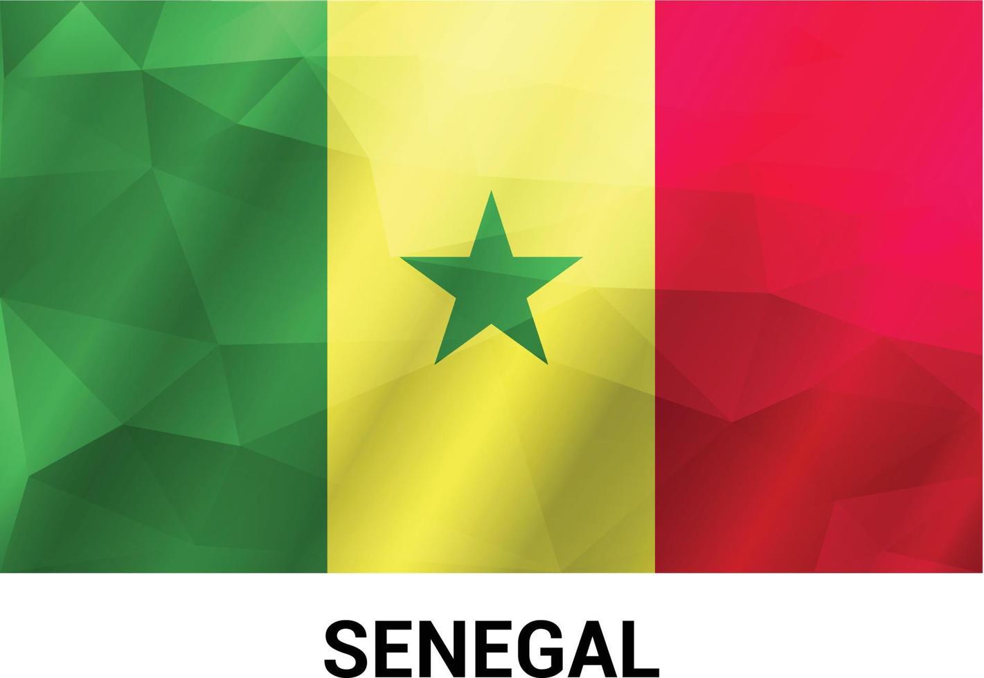 Senegal vlaggen ontwerp vector