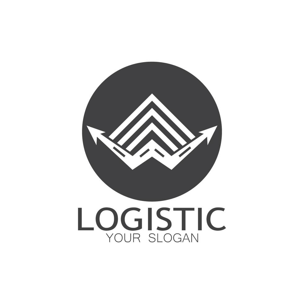 logistiek logo icoon illustratie vector ontwerp distributie symbool levering van goederen economie financiën