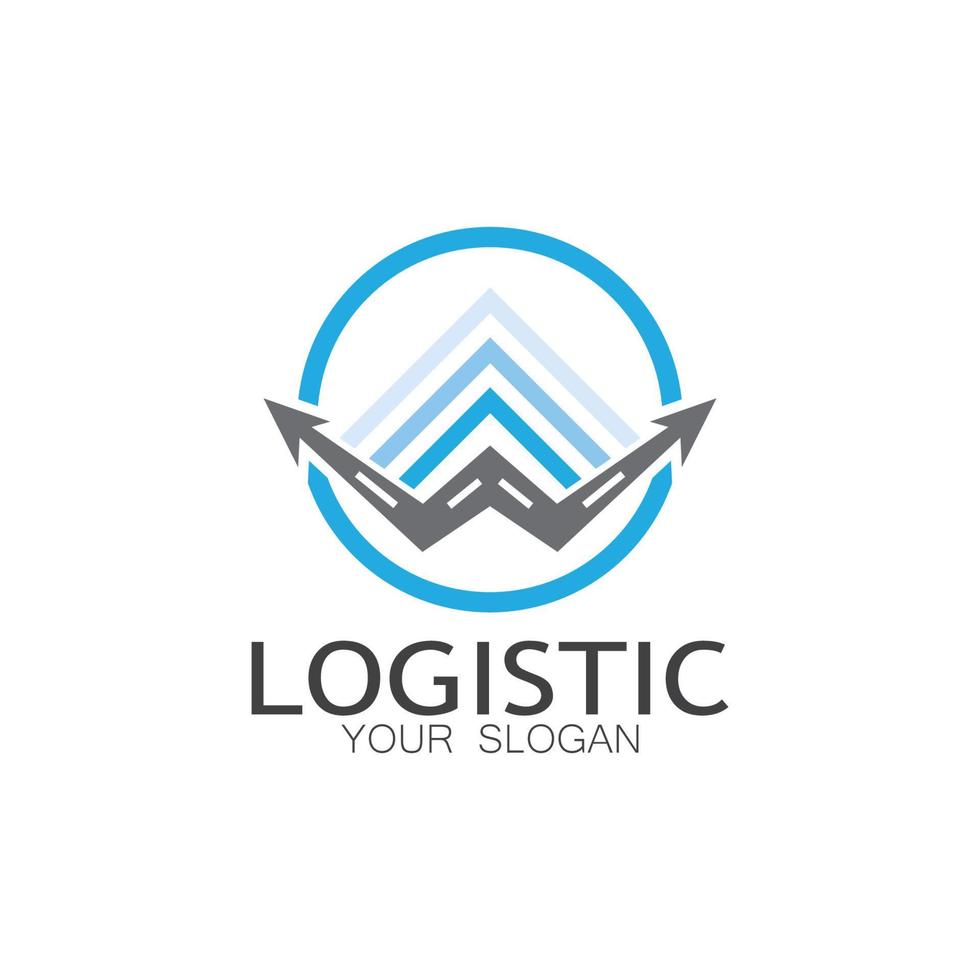 logistiek logo icoon illustratie vector ontwerp distributie symbool levering van goederen economie financiën