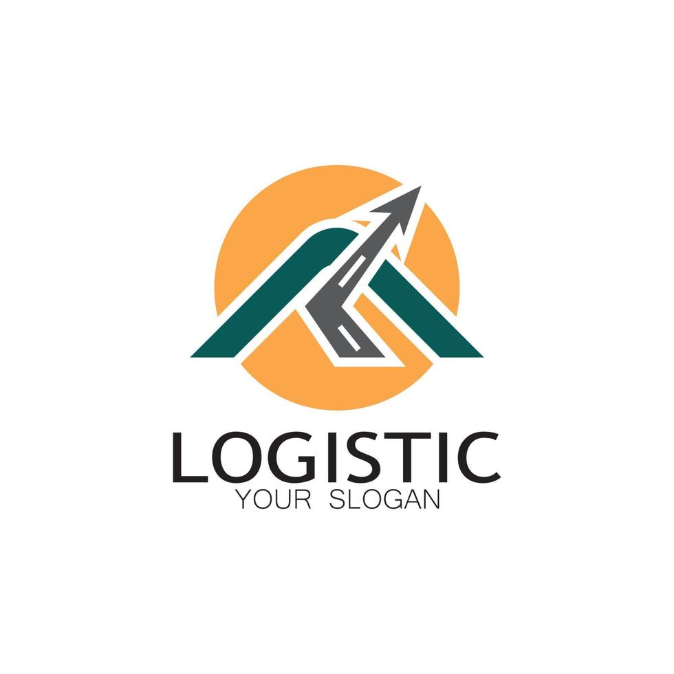 logistiek logo icoon illustratie vector ontwerp distributie symbool levering van goederen economie financiën