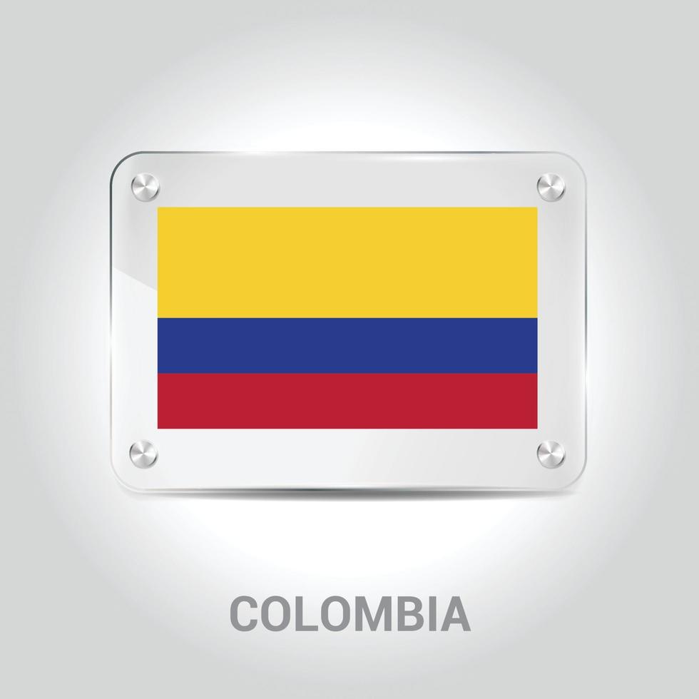 Colombia vlag ontwerp vector