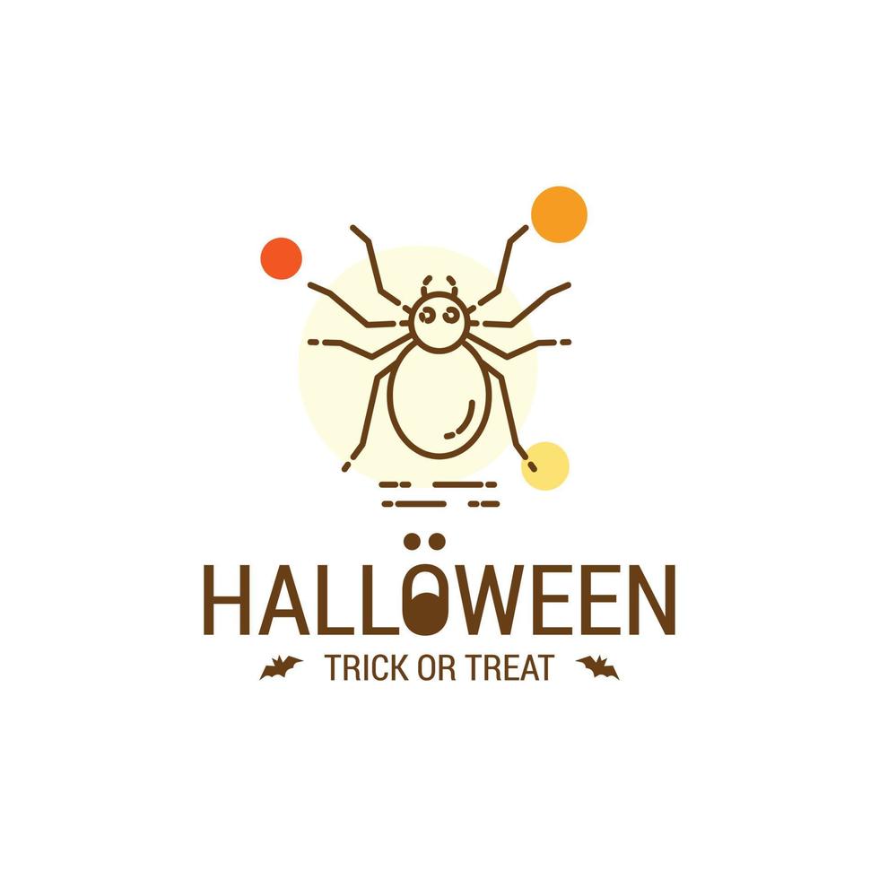 gelukkig halloween ontwerp met typografie en wit achtergrond vector