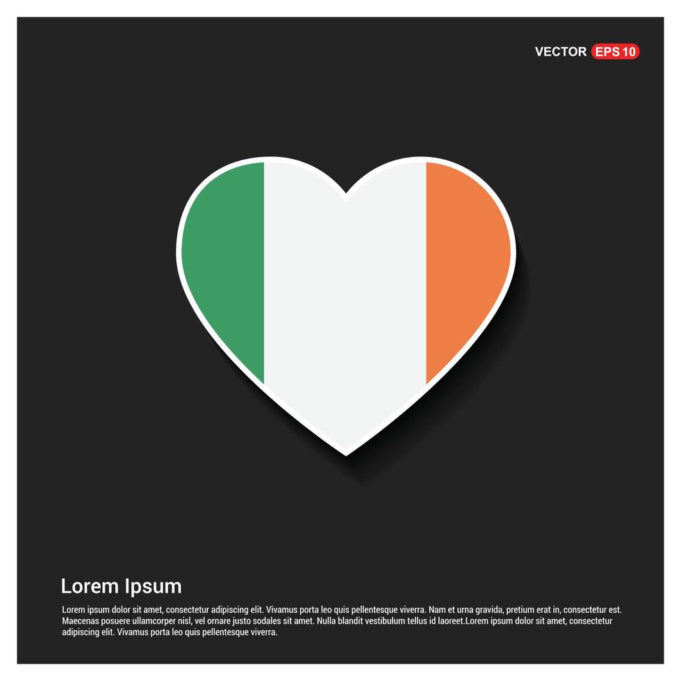 Ierland vlag ontwerp vector