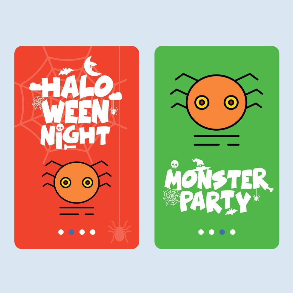 gelukkig halloween uitnodiging ontwerp met spin vector