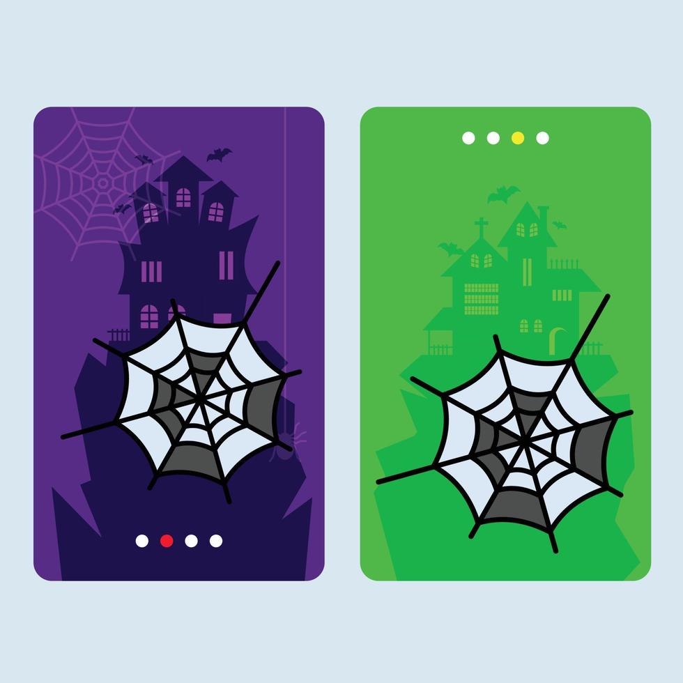 gelukkig halloween uitnodiging ontwerp met spin vector