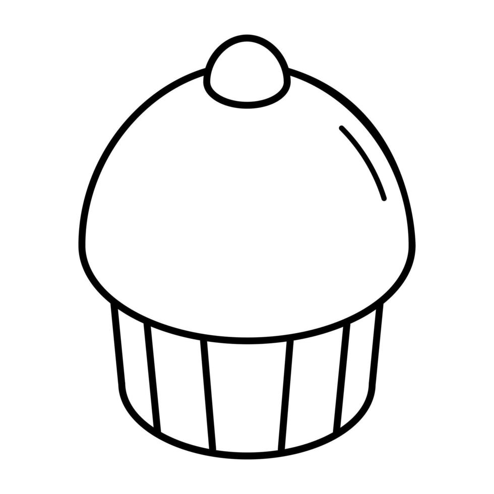 modern isometrische lijn icoon van een koekje vector