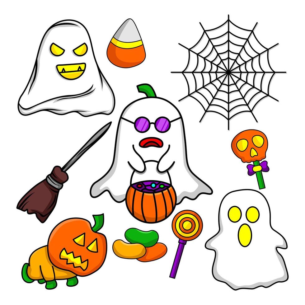 halloween karakter illustratie vector bundel